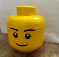 skryty Pojemnik na LEGO głowa Chłopiec Żółty