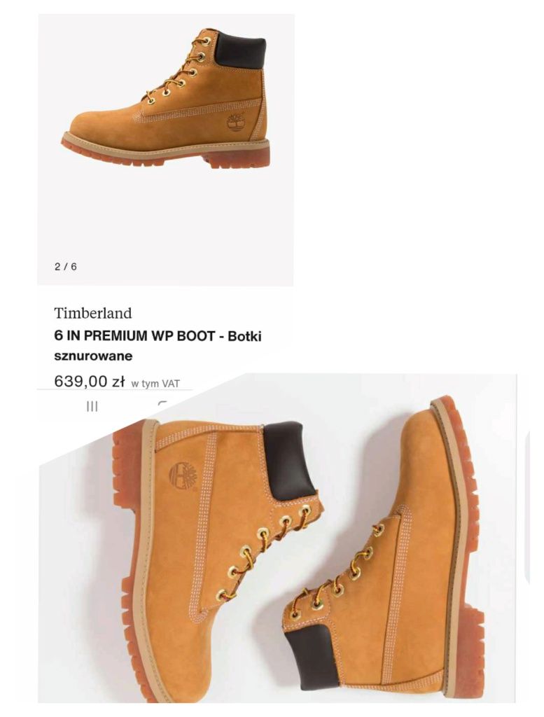 Timberland botki męskie  40, nowe