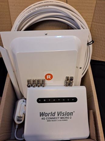 Комплект мобильного 4g интернета антена Мимо,роутер World Vision