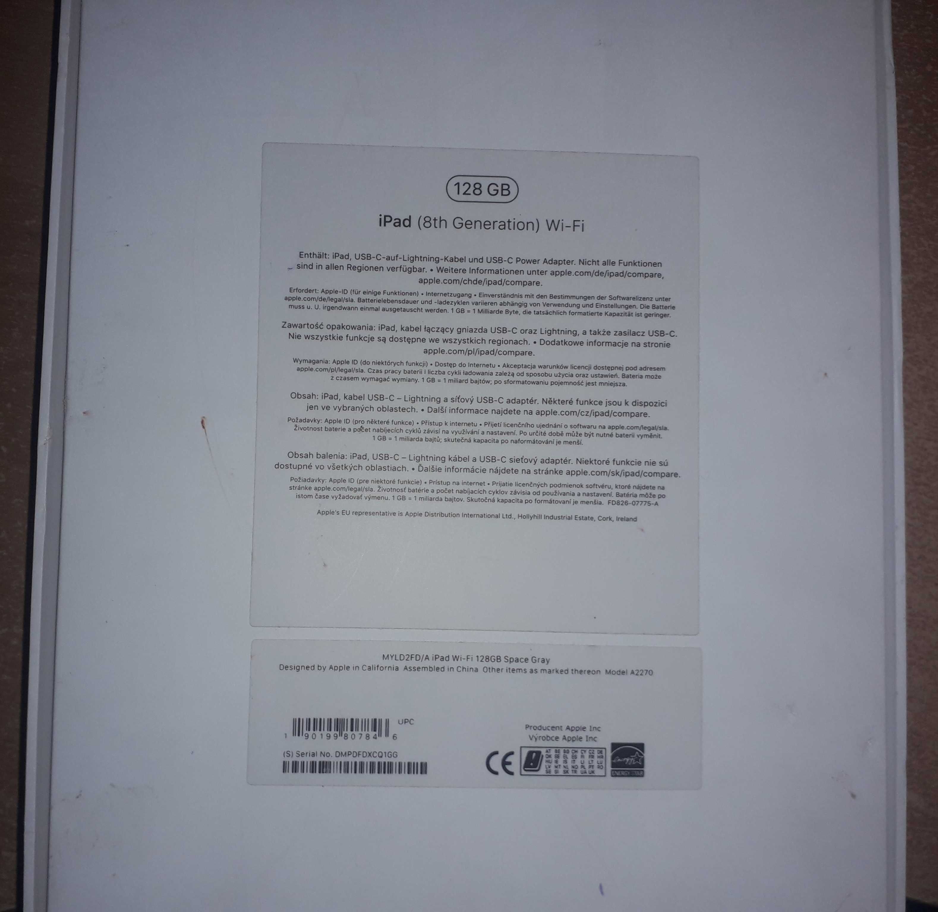 Apple iPad 8 pudełko - OKAZJA!!!