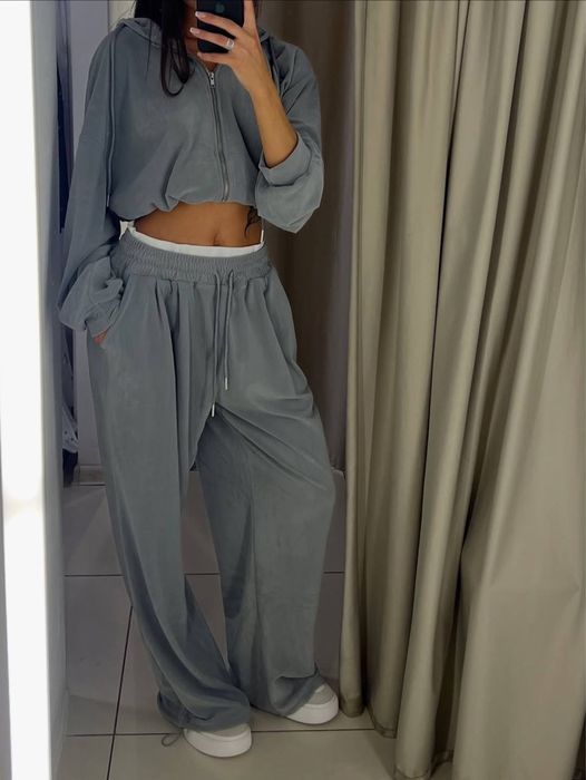 Спортивный костюм женский худи штаны топ кофта зипка zara el milas