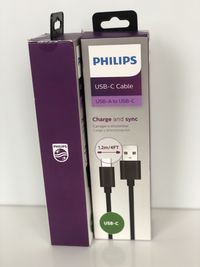 Зарядний Кабель USB-C USB A– Cable Philips 1,2 м