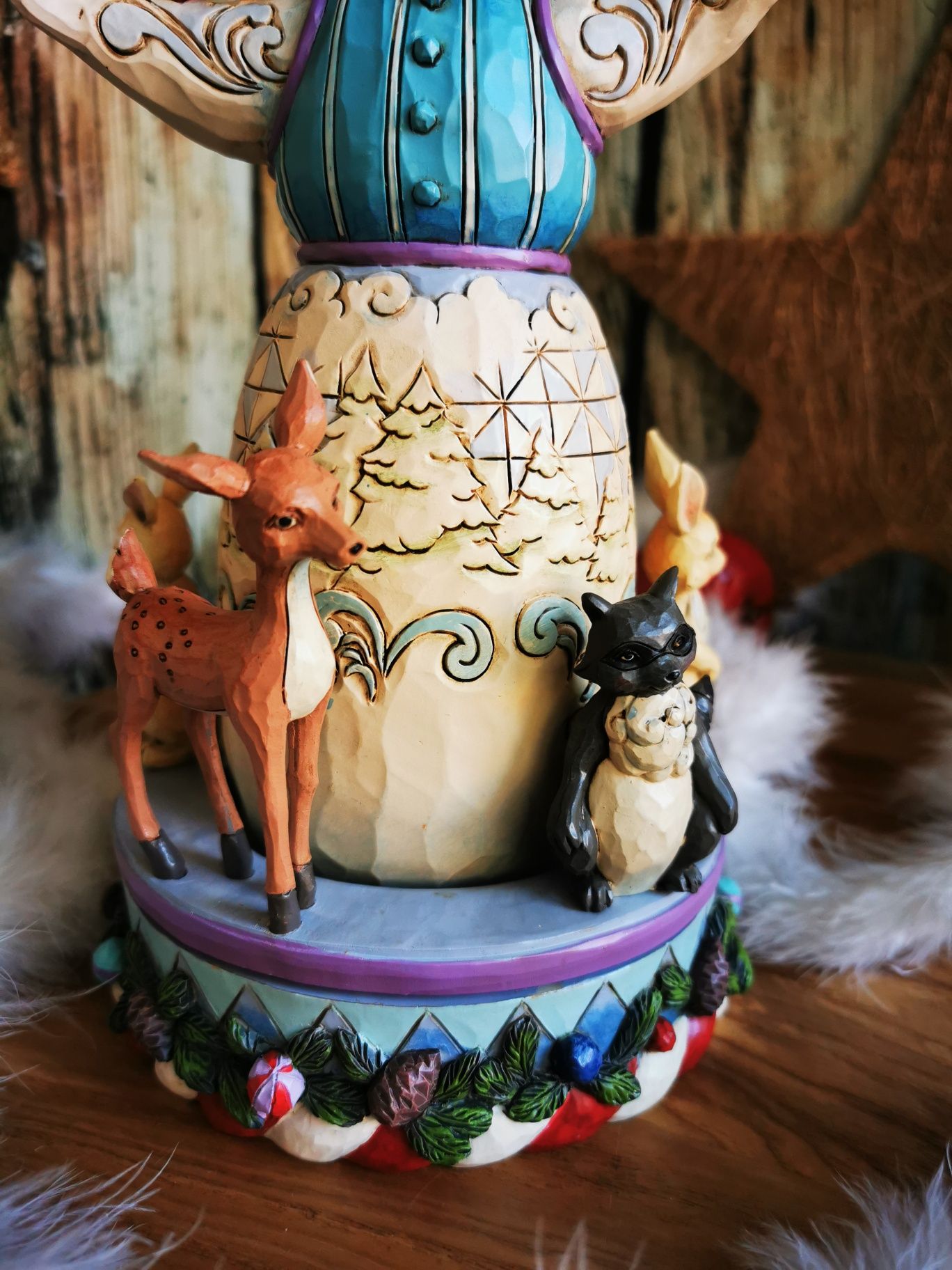 Jim Shore, bałwan, bałwanek ze zwierzątkami, oryginał, kolekcja Enesco