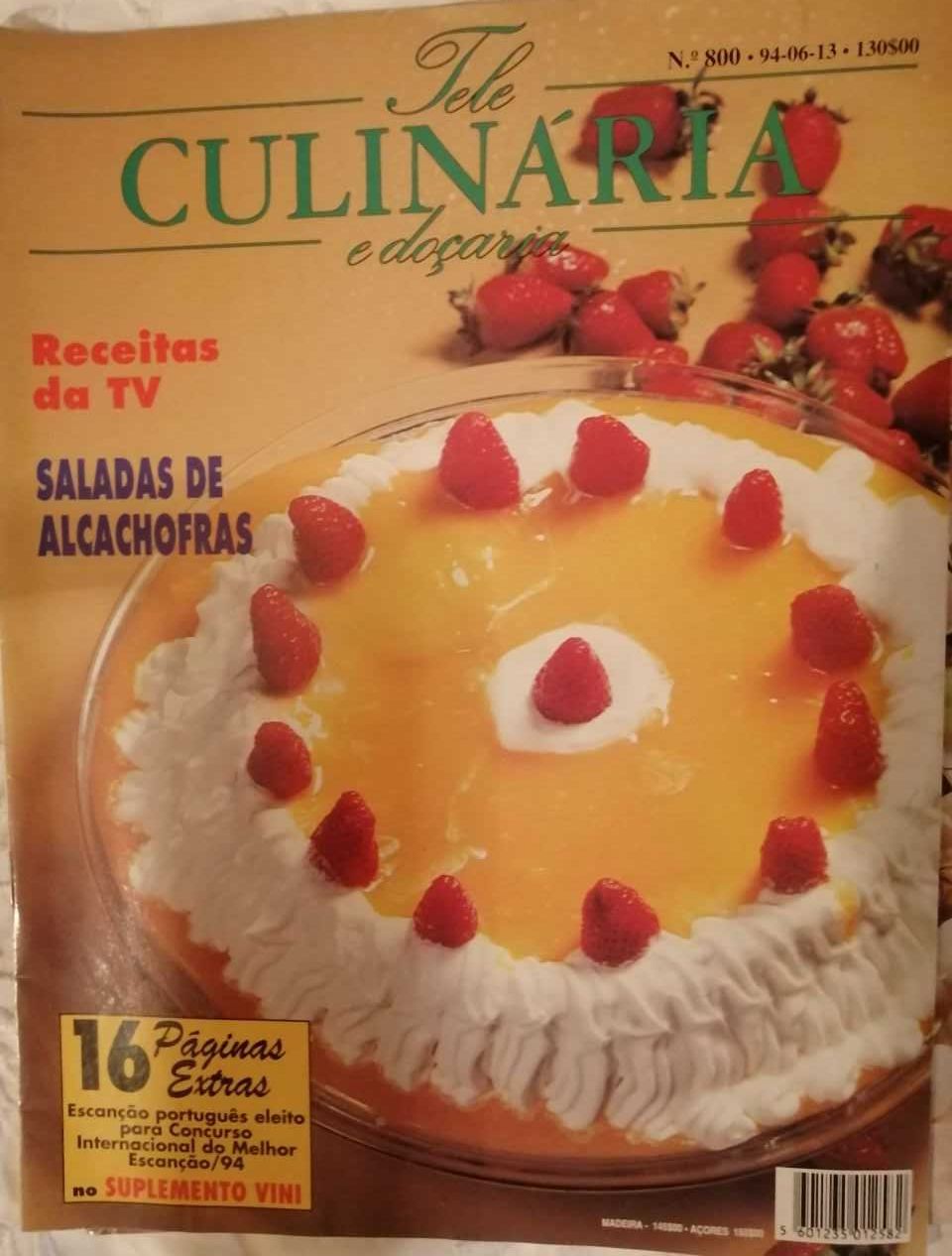 Tele Culinária e Doçaria - 4 revistas com 30 anos - 1993-94 LOTE 4