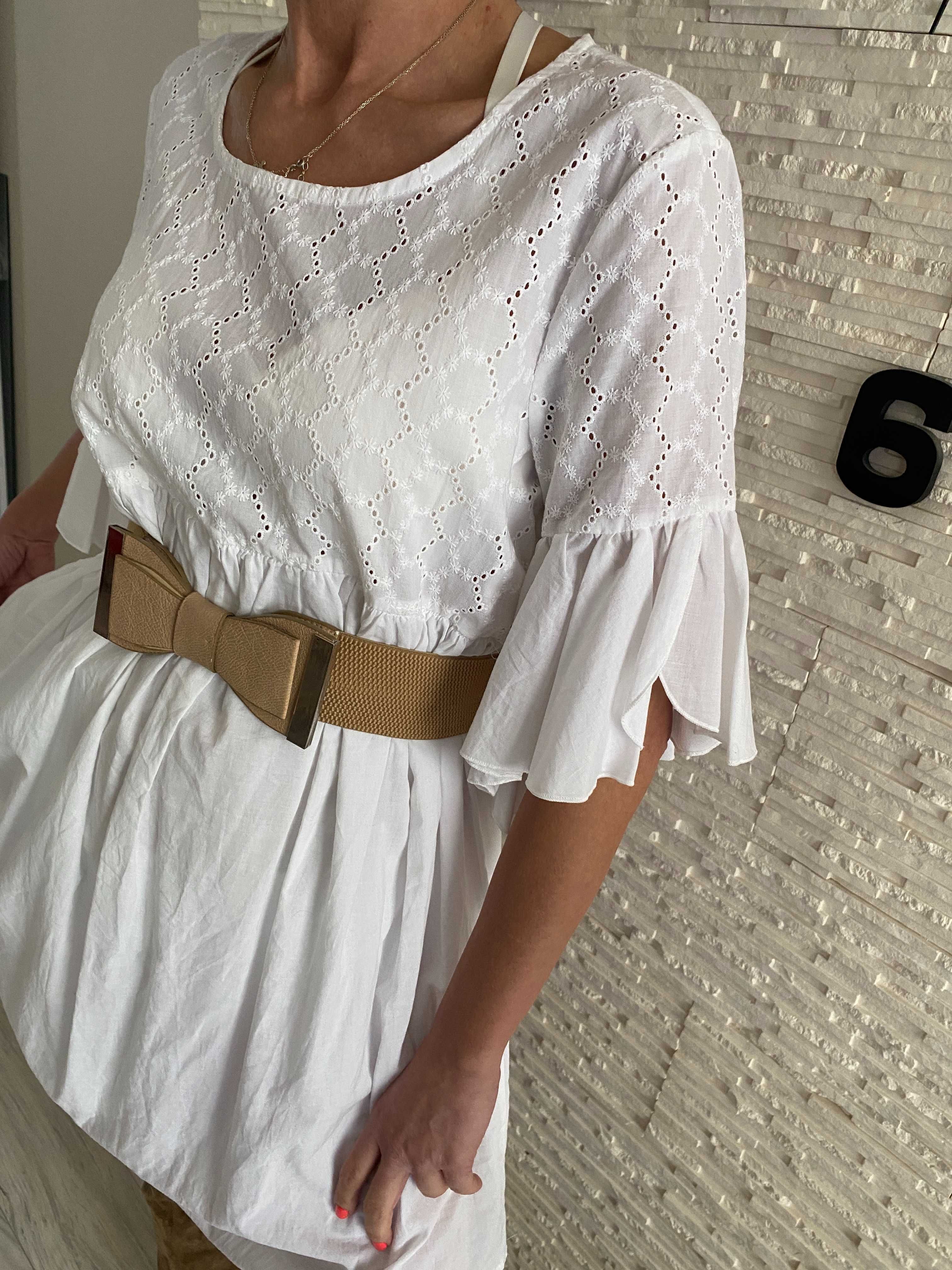 Cocomore nowa lekka sukienka w stylu boho - azur M