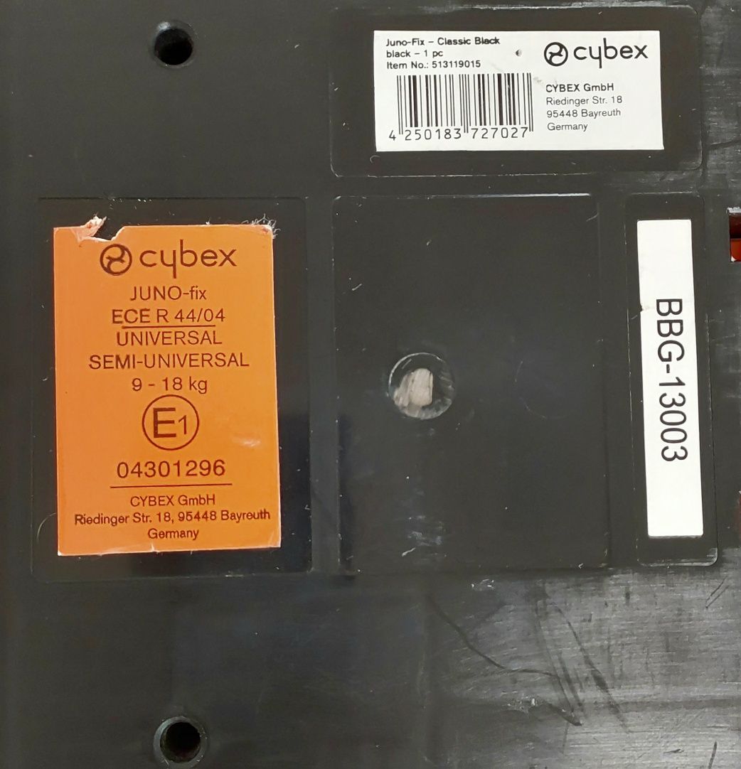 Дитяче автокрісло Cybex Juno-Fix 9-18 кг (група 1)