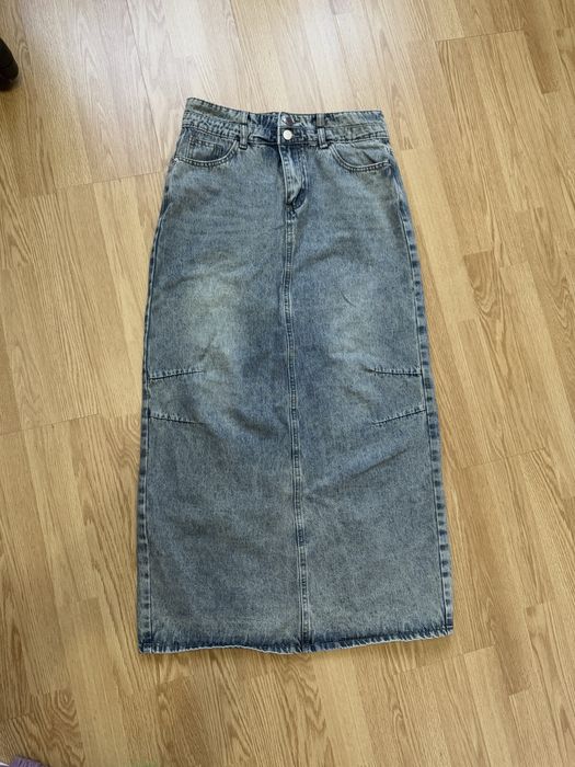 Джинсова спідниця максі