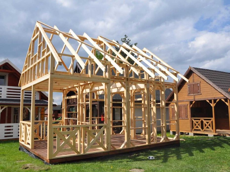 Szkielet drewniany C 24 domku  garaż wiata