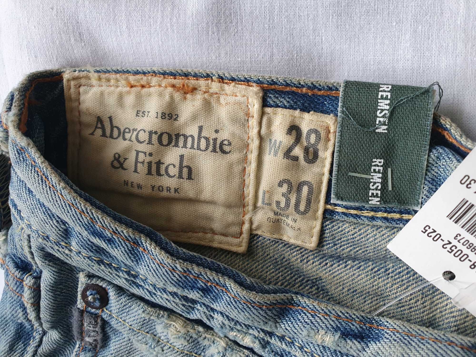 Nowe Oryginalne Spodnie Jeans Abercrombie & Fitch 28x30