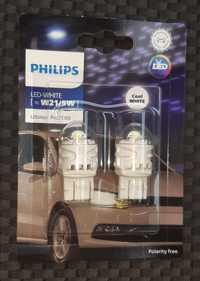 Комплект LED W21/5W світлодіодних автоламп PHILIPS в ДХО або задн хід