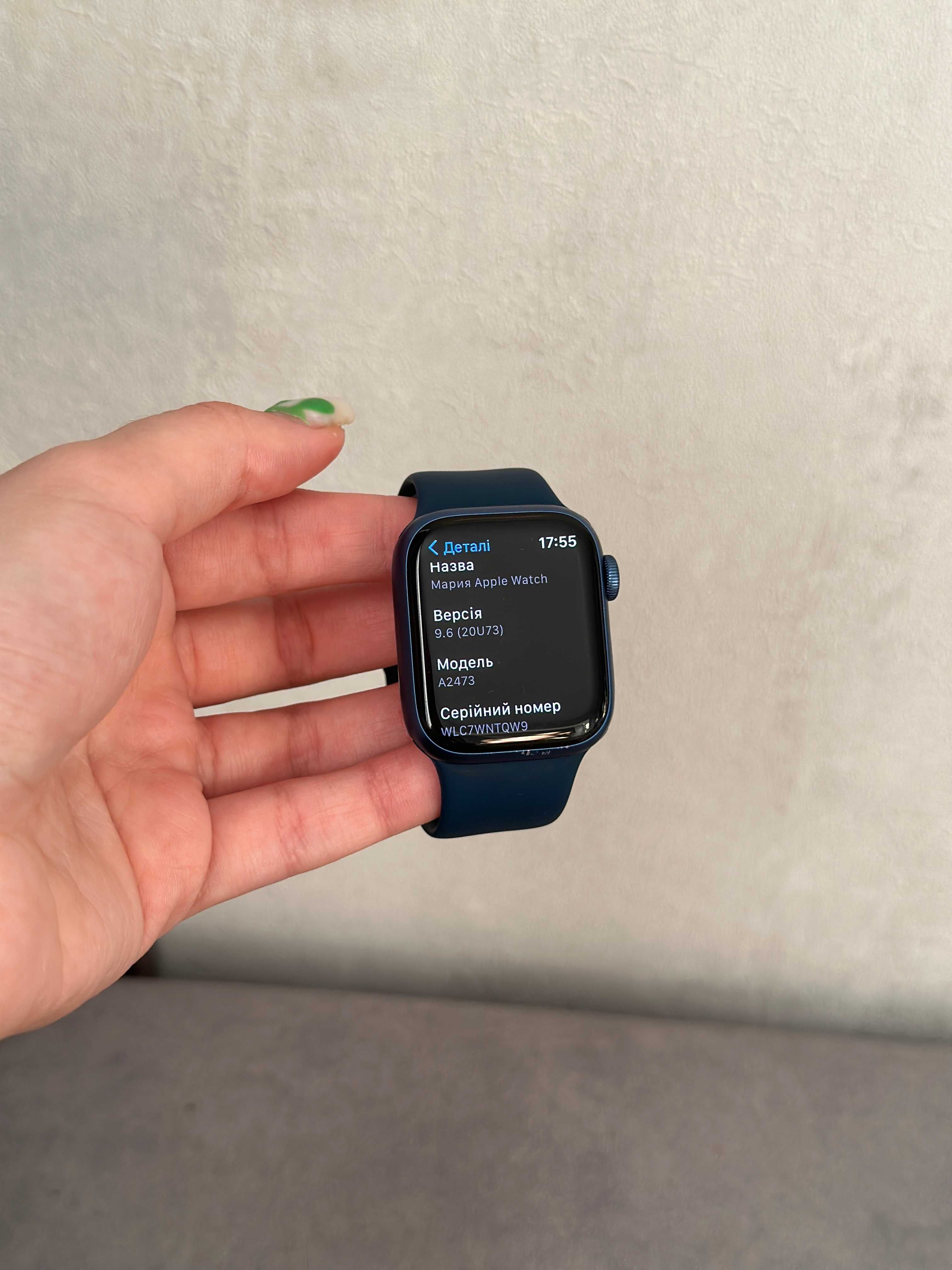 Apple Watch Series 7 41mm 97% акб Blue Aluminum Case Abyss Blue