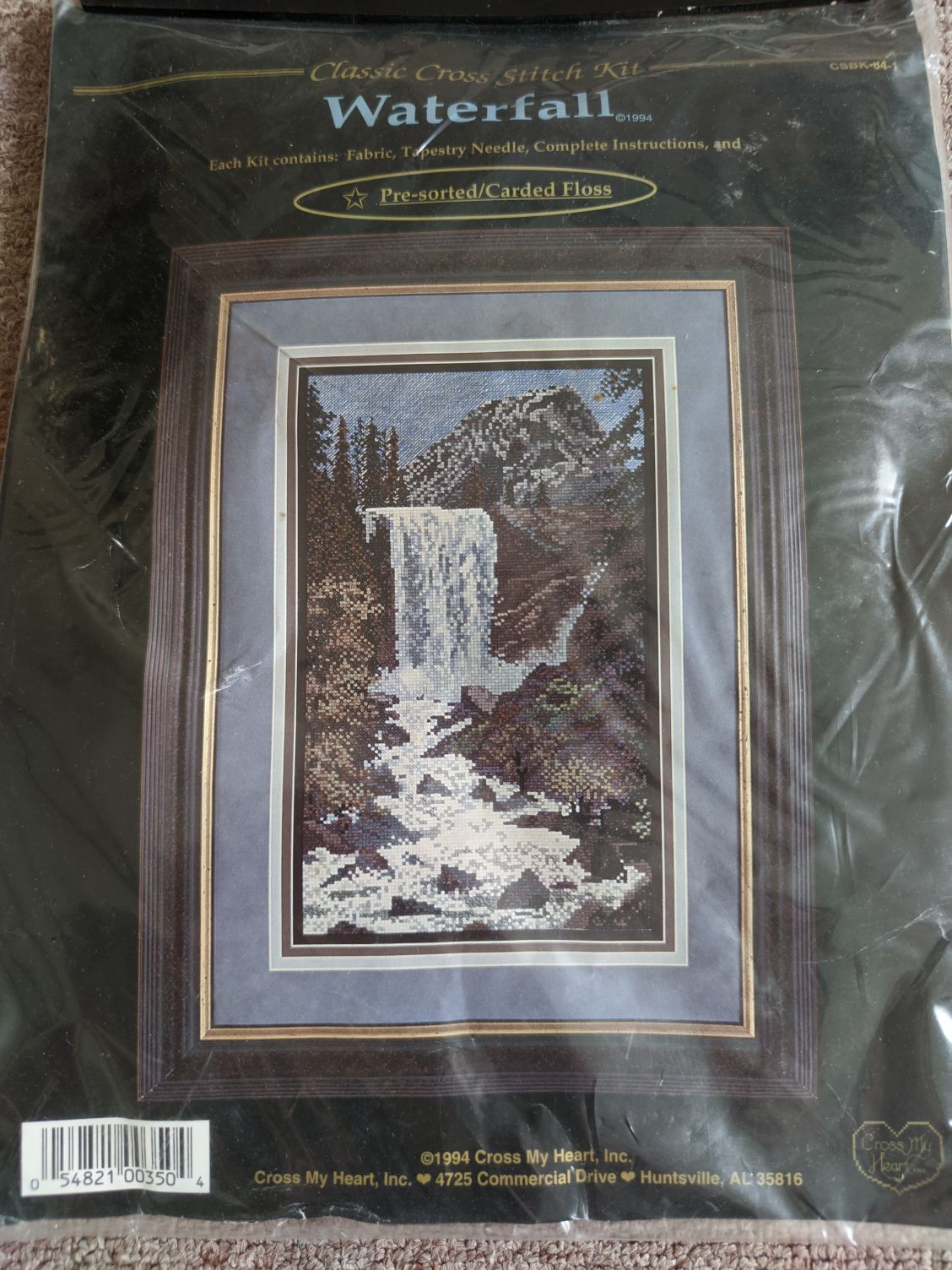 Коллекционный Набор для вышивки крестом 1994 Cross My Heart Waterfall