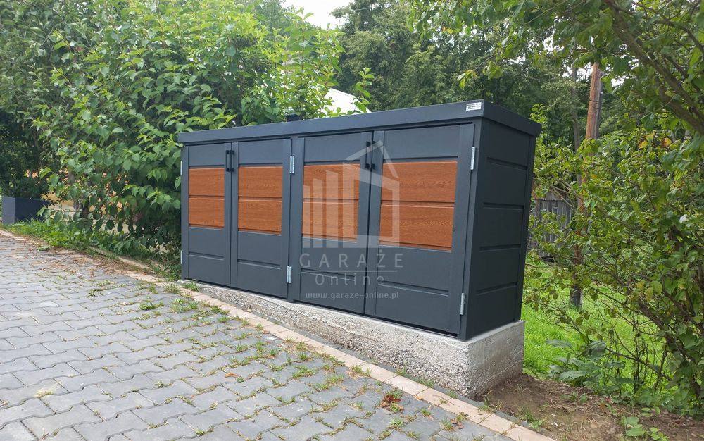 Zabudowa Koszy Na Śmieci Obudowa Kubłów 235X65X110 Cm 4X120L Id502
