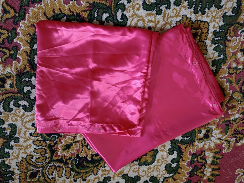 Постіль червоний атлас романтика підодіяльник наволочка постільна