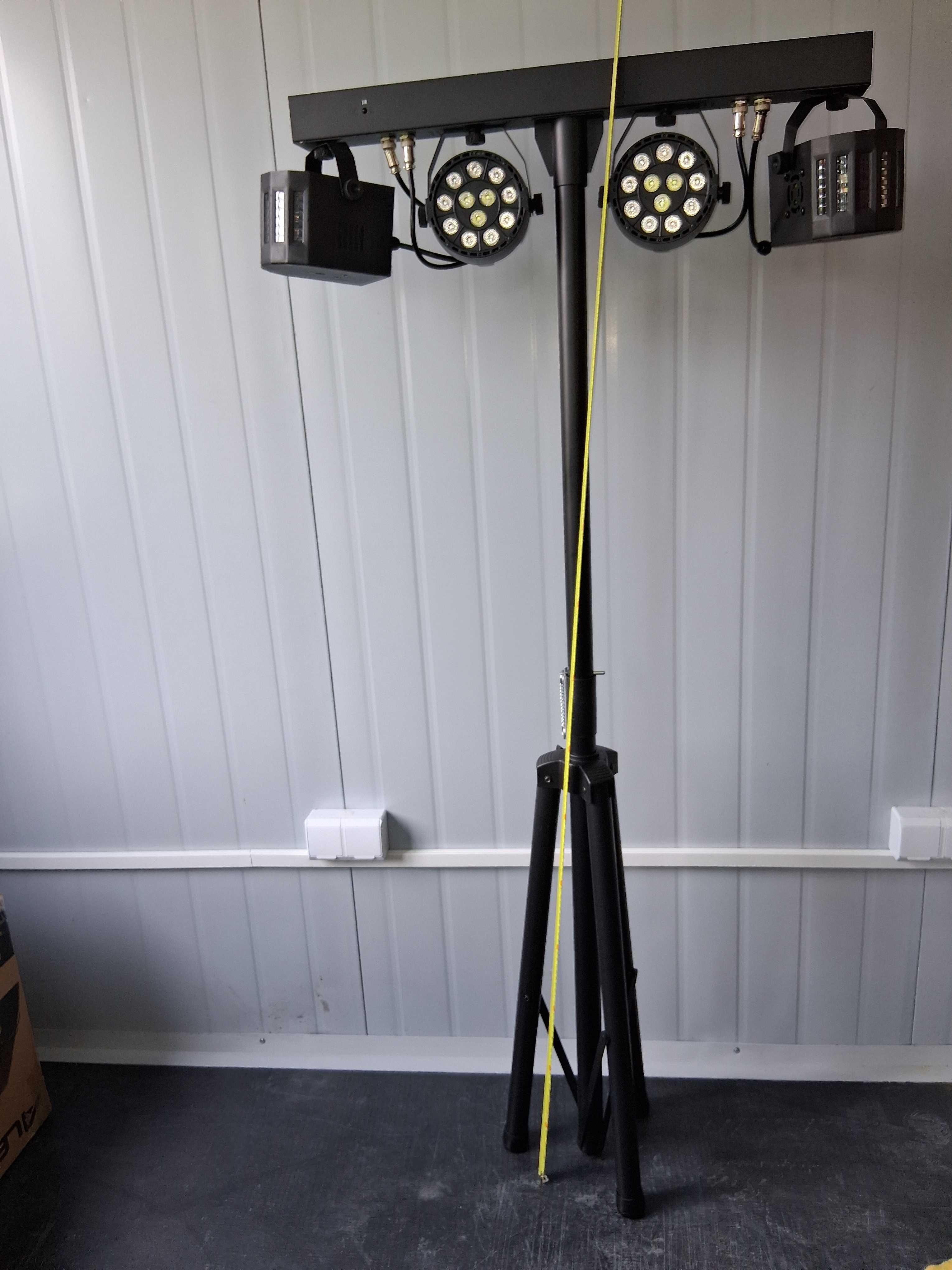J089 Zestaw Oświetleniowy PAR Light z Głowami i Statywem LED