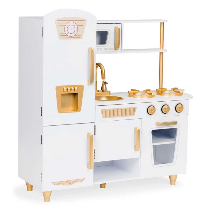 Деревянная белая кухня для детей EcoToys 7267