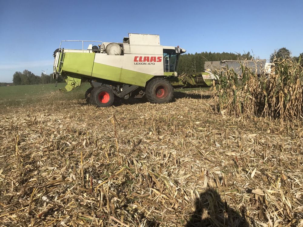 Claas Lexion 470 4X4 z tylnym napędem w oryginale z Niemiec