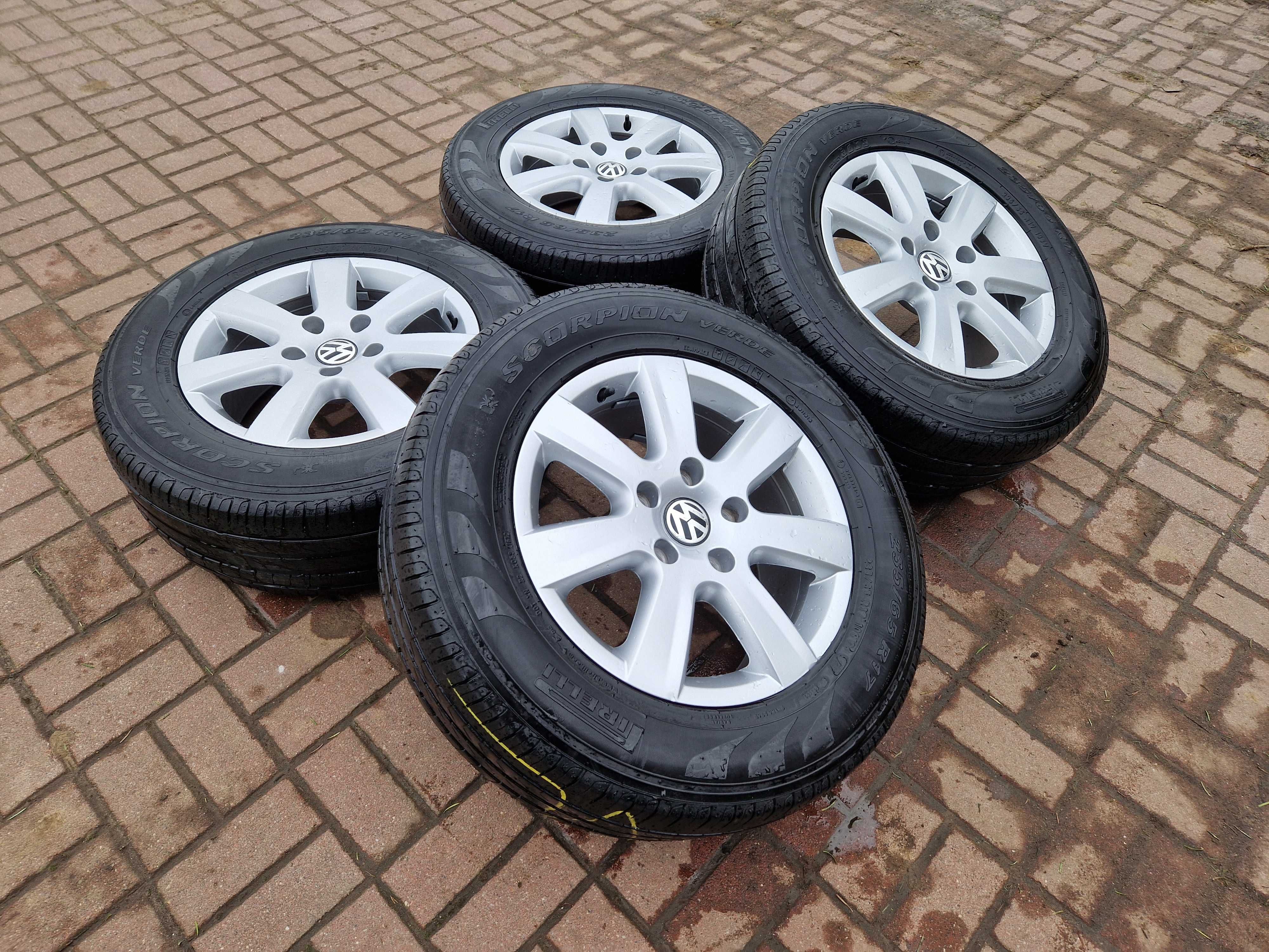 Komplet Kół Koła Felgi 17 Cali 5x130 VW Touareg ET50 PIRELLI 235/65R17