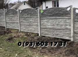 Бетонна Огорожа Залізобетонна Огорожа Глянцева Огорожа Євро-забор