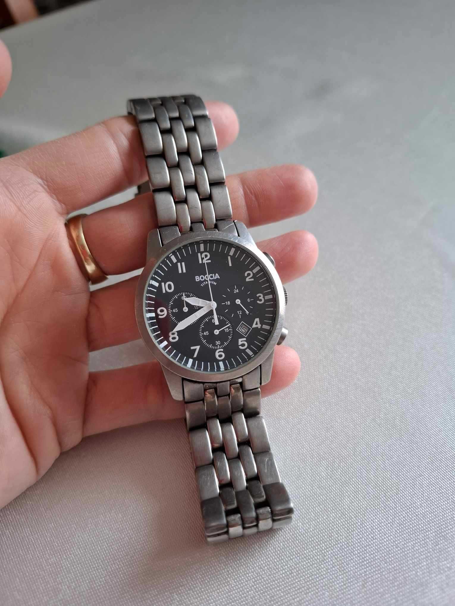 zegarek Boccia tytan Chronograph ,nie tissot ,citizen ,timex,Okazja!