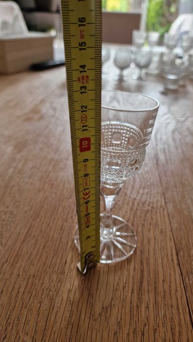 Komplet kryształowych kieliszków do wódki likierów whisky Kryształ PRL