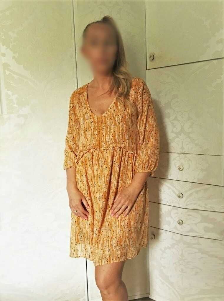 Sukienka boho oversize pomarańczowa r.S/M  36/38