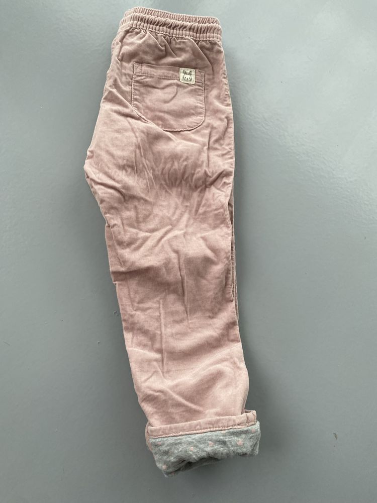 Spodnie sztruksowe dla dziewczynki / cieplejsze H&M r.98
