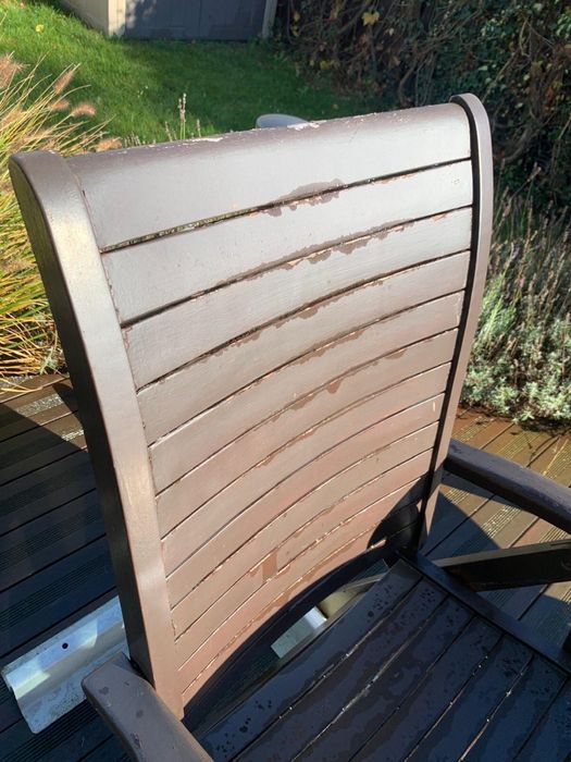 Stół + 6 krzeseł drewnianych + zestaw poduszek – używane