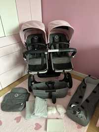 Bugaboo donkey 3 Duo soft pink wózek rok po roku