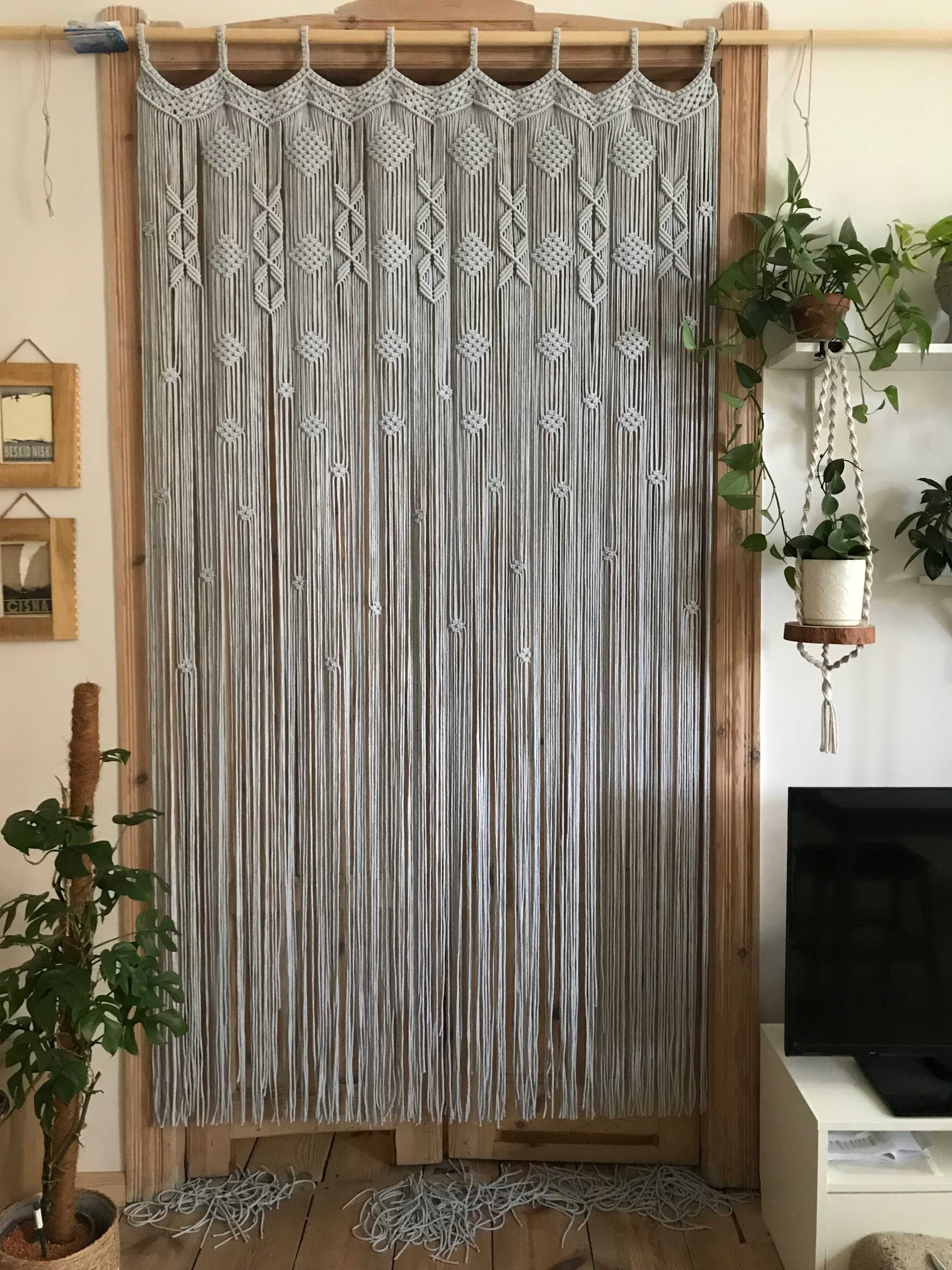 MAKRAMA - makramowa zasłona - poplecione - boho