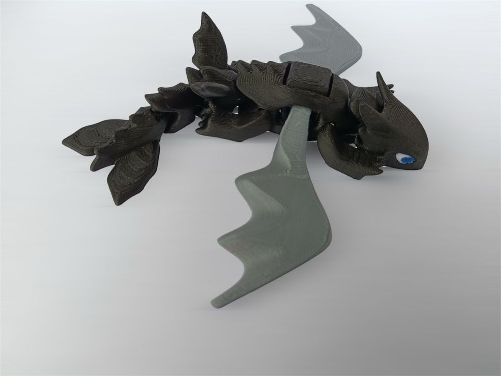 Smok szczerbatek 3d figurka , nocna furia , 3d zabawka