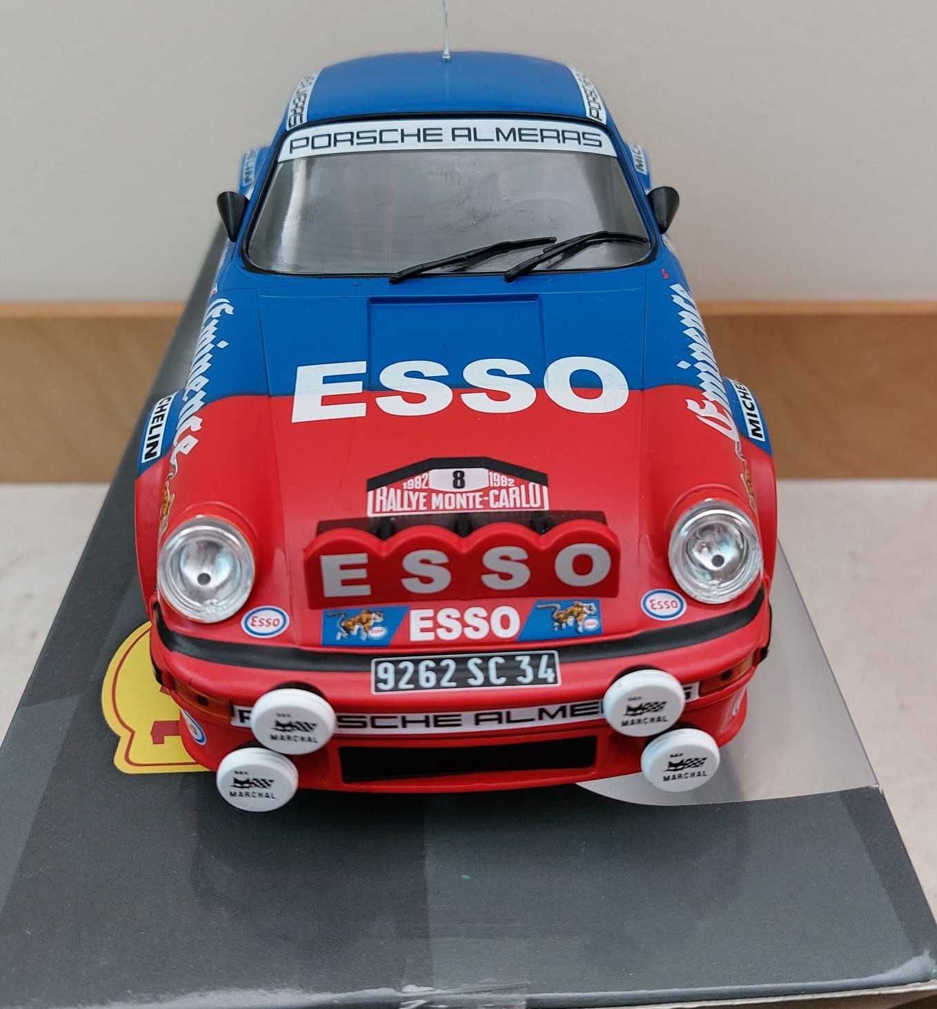 Miniatura Porsche 911 SC #8 Esso Rallye MONTE CARLO 1982 Altaya 1:18