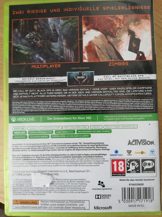 Sprzedam grę Xbox Call of Duty black ops III