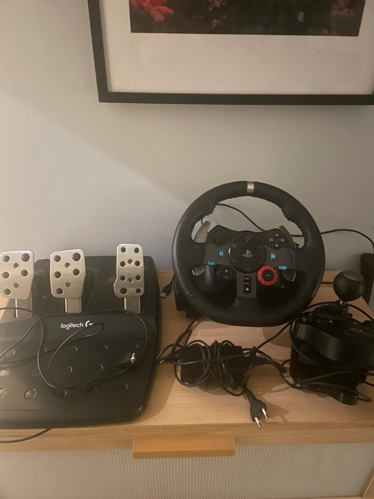 Logitech G29 + pedais + shifter