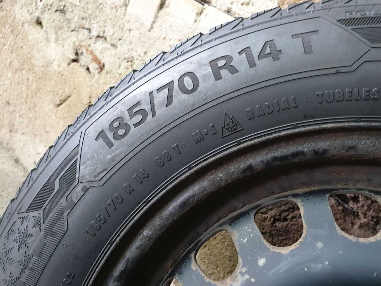 Felgi Stalowe Opel Karl Corsa R14 4x100 opony zima 185/70R14 4mm