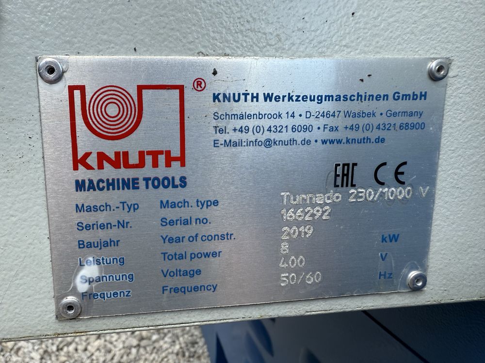 Tokarka do metalu Knuth Turnado 230/1000v 2019 rok z Niemiec