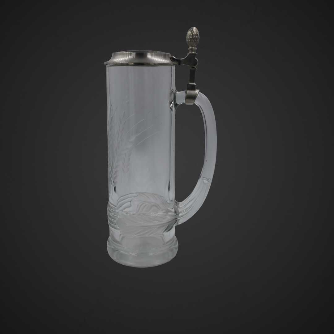 Kufel szlifowany szklany szkło cyna pojemność 0,5 l b41/051902
