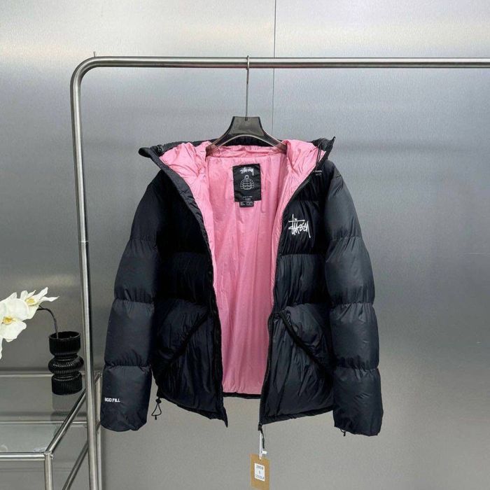 Пуховик Stussy куртка Стуссі пухан стусси стусі курточка рожева