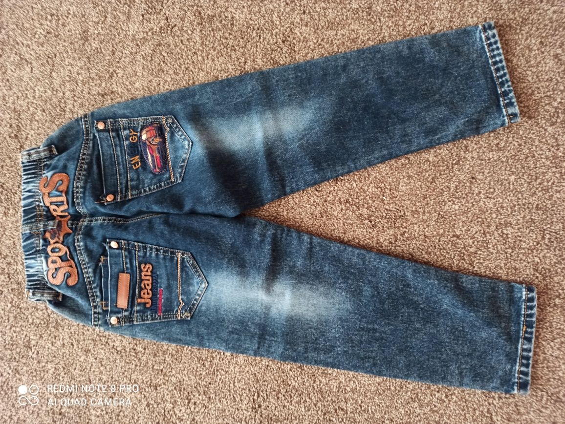 Spodnie chłopięce jeansowe r. 116 i 122 Stan bdb