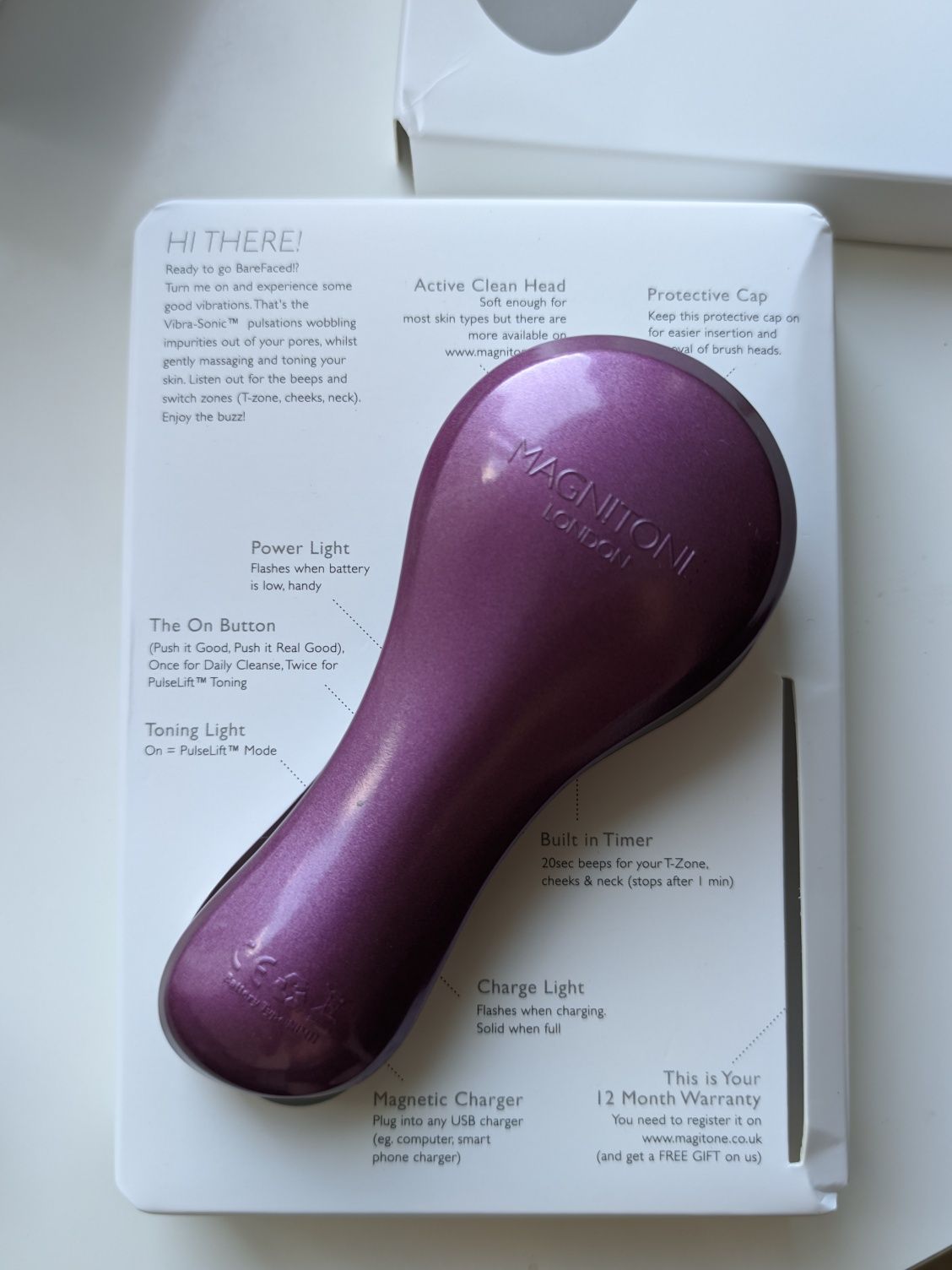 Аппарат для чистки лица Magnitone Barefaced FACIAL CLEANSE BRUSH