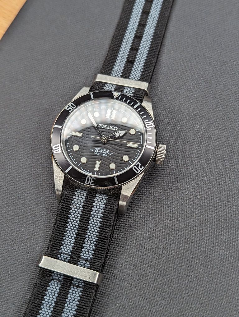 Seiko mod delta czarny NATO 41mm szafir