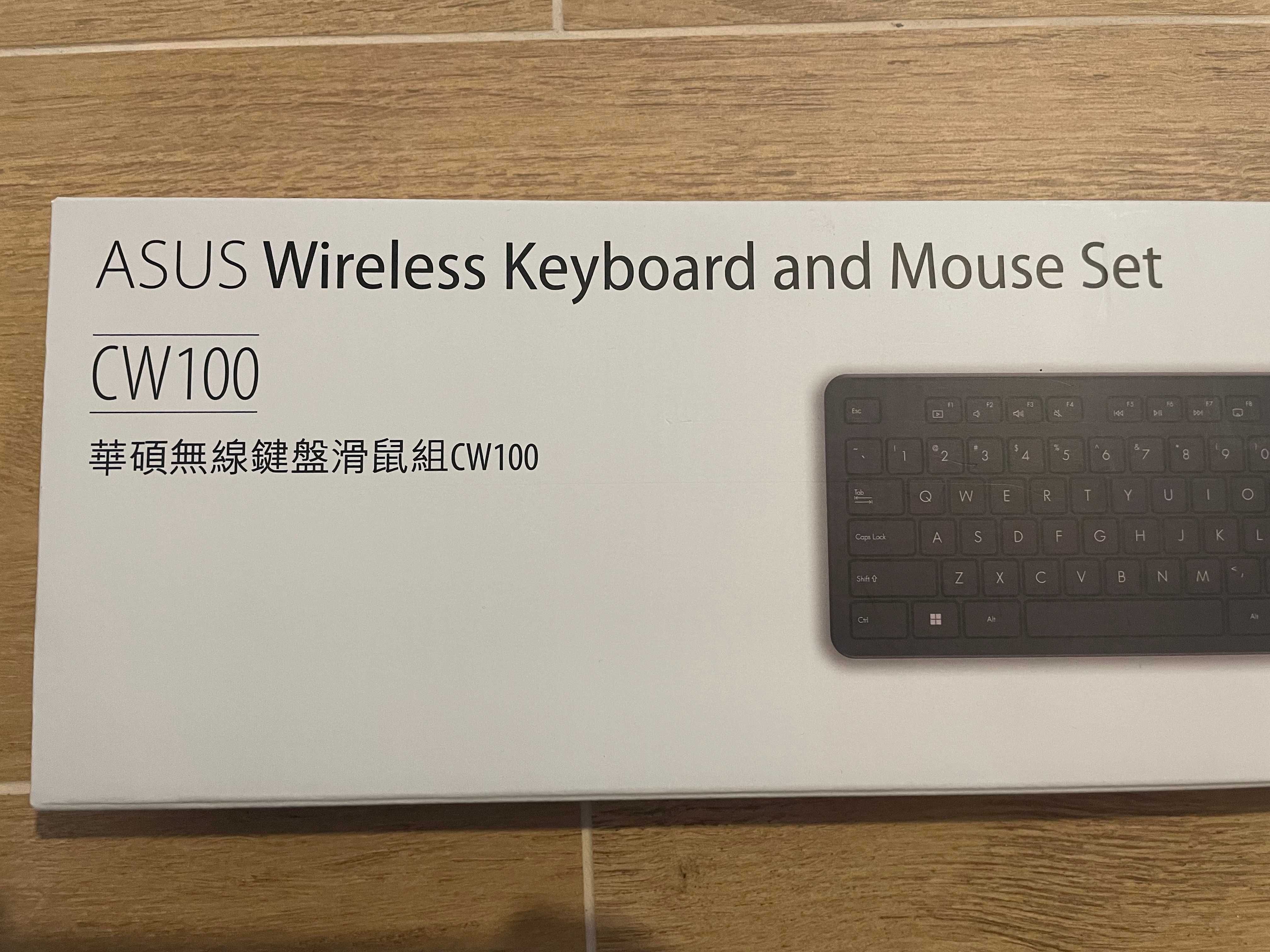 Zestaw Bezprzewodowy Klawiatura + Mysz Asus CW100 Czarny