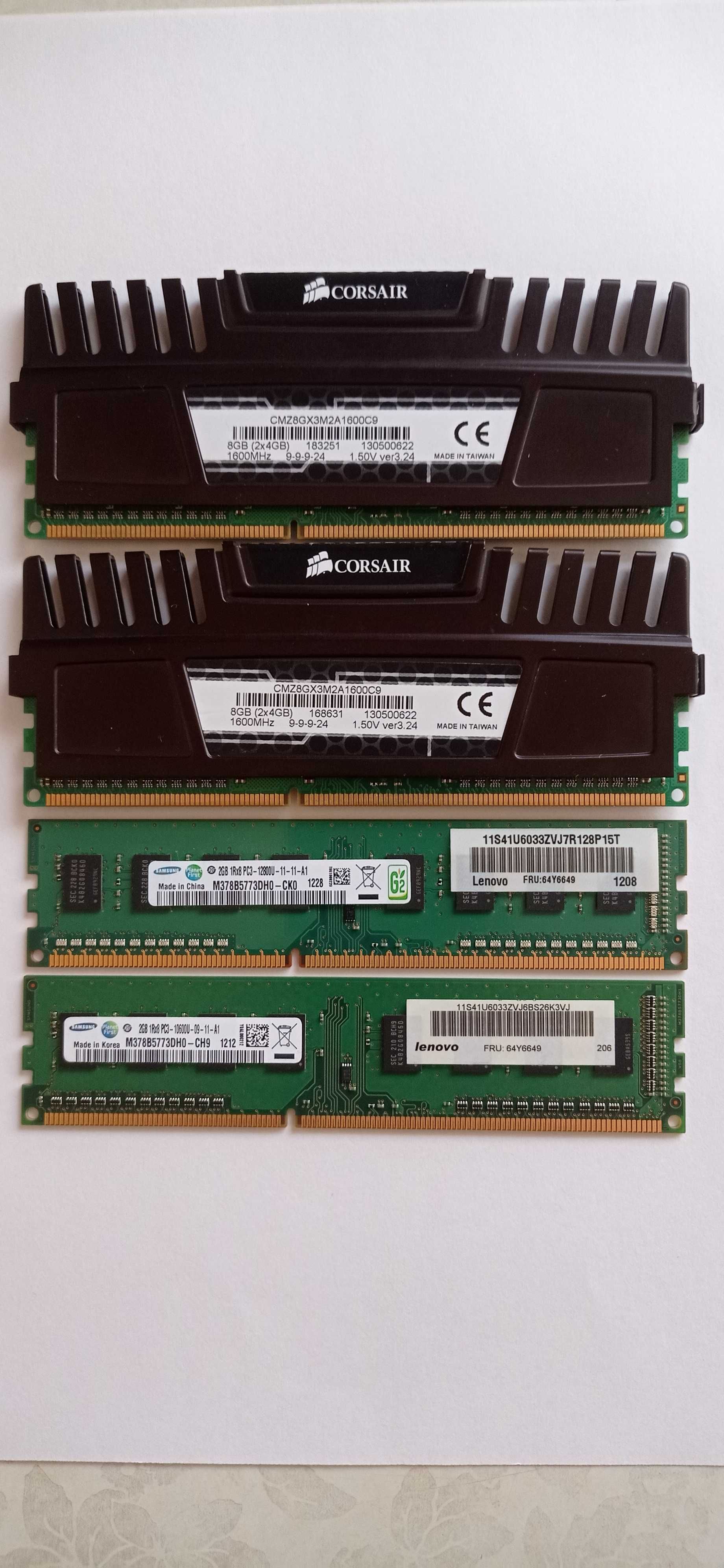 Оперативна памʼять Corsair DDR3 8Gb KIT of 2 1600MHz PC3 12800U CL9