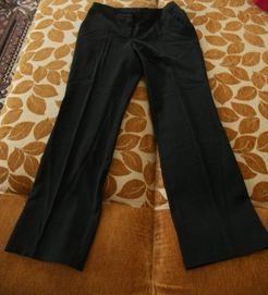 Czarne eleganckie spodnie w kantkę kantka 12 40 L 38 M