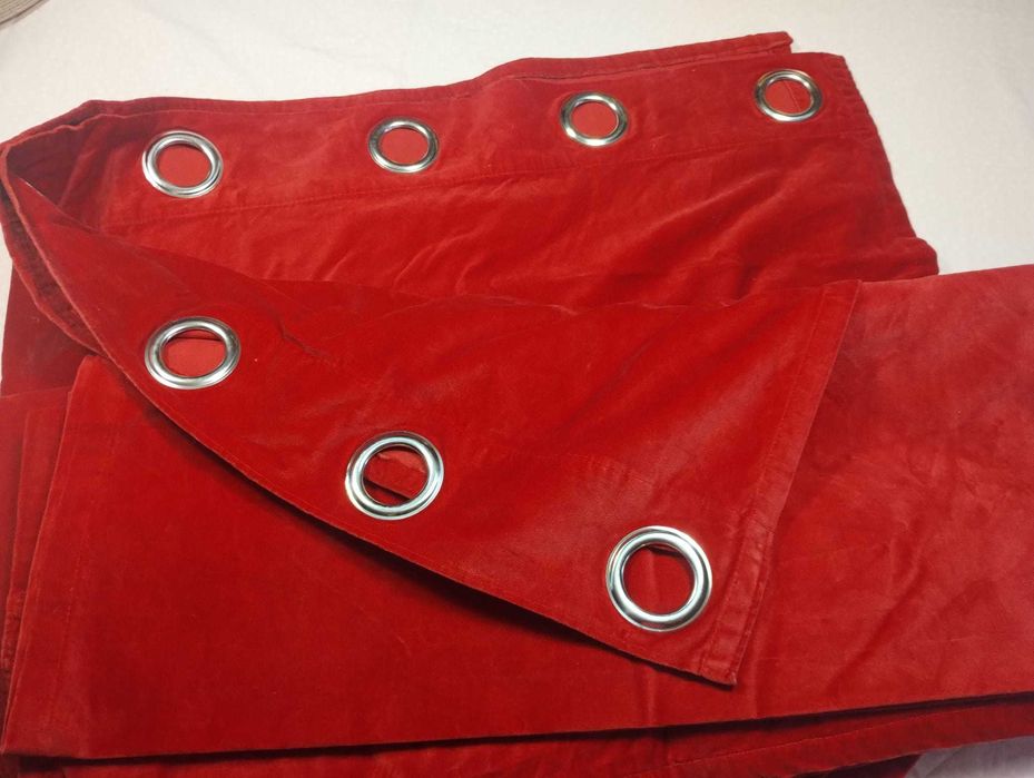 Zasłony IKEA czerwone 2 sztuki