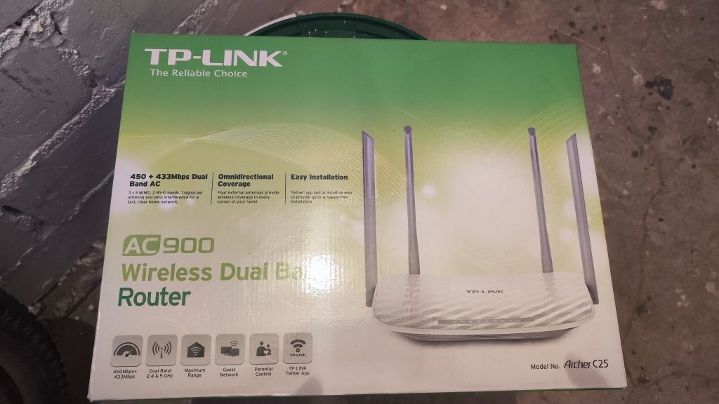 TP-LINK Dwupasmowy, bezprzewodowy router Archer C25
