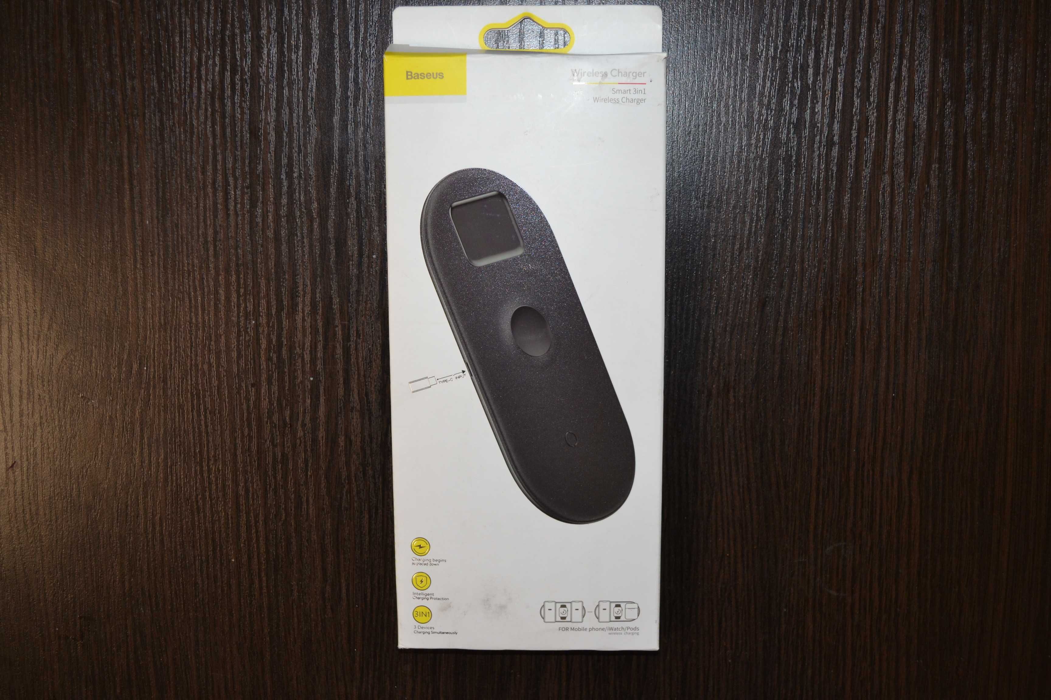 БЗП Baseus 3in1 Wireless Charger for Phone+AirPod+Watch (18W) BS-IW04