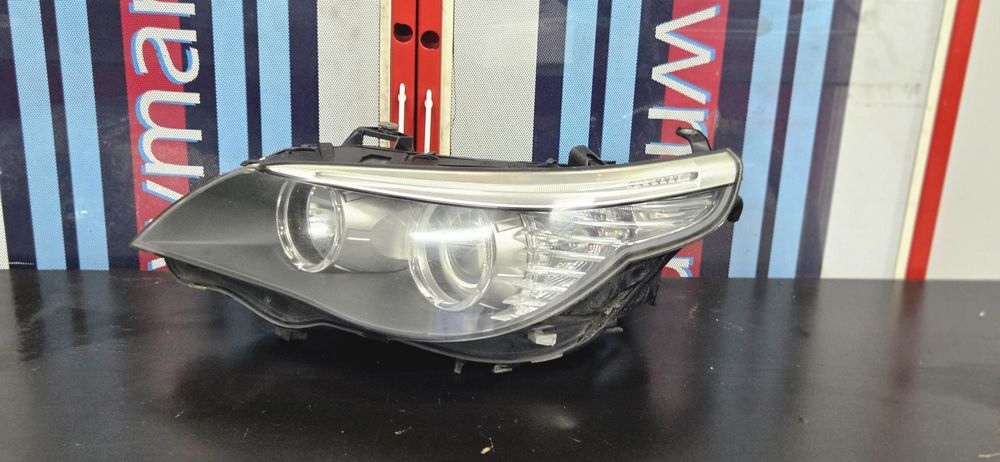 Lewa lampa przod bmw e60 e61 Lift lci lift soczewka H7