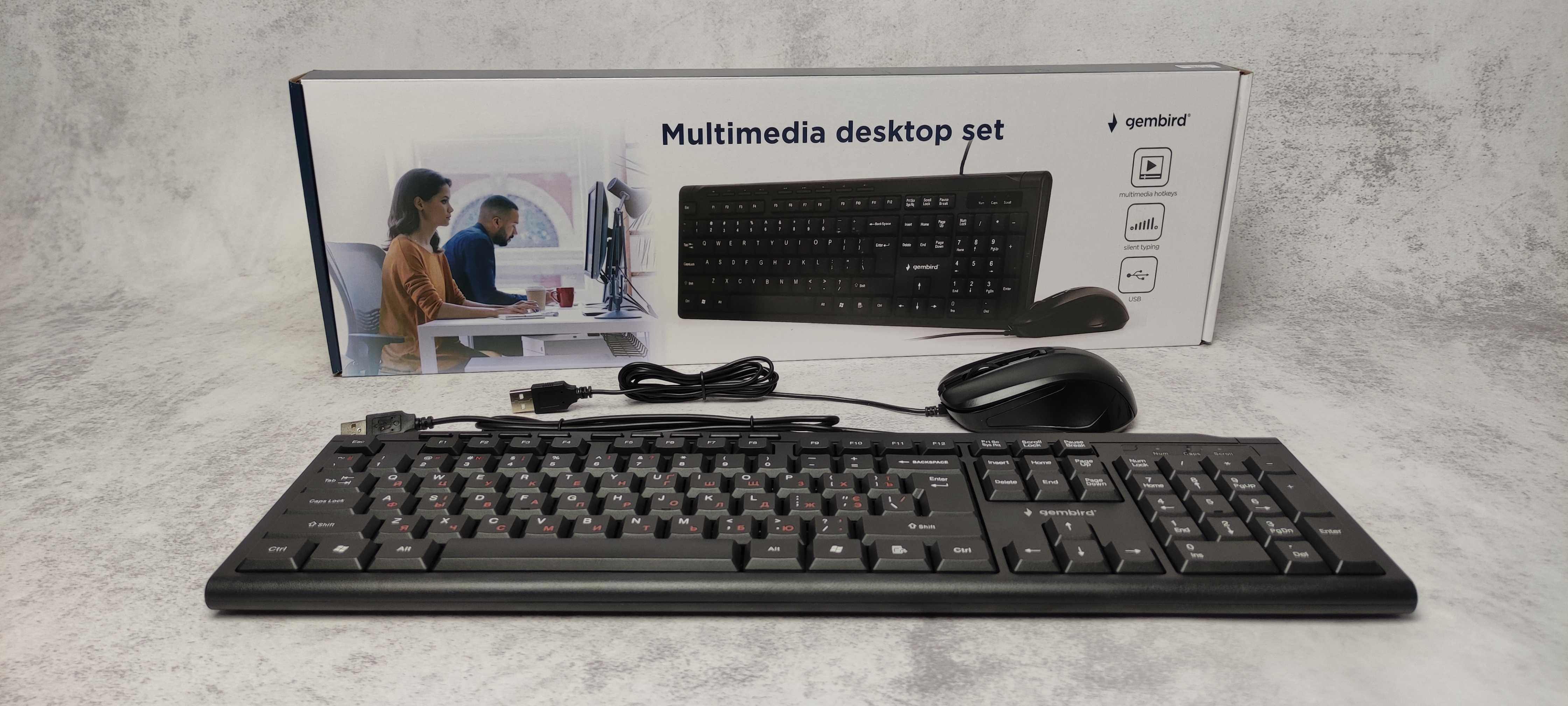 Комплект USB клавіатура + миша Gembird KBS-UM-03-UA Новий (100+ шт)