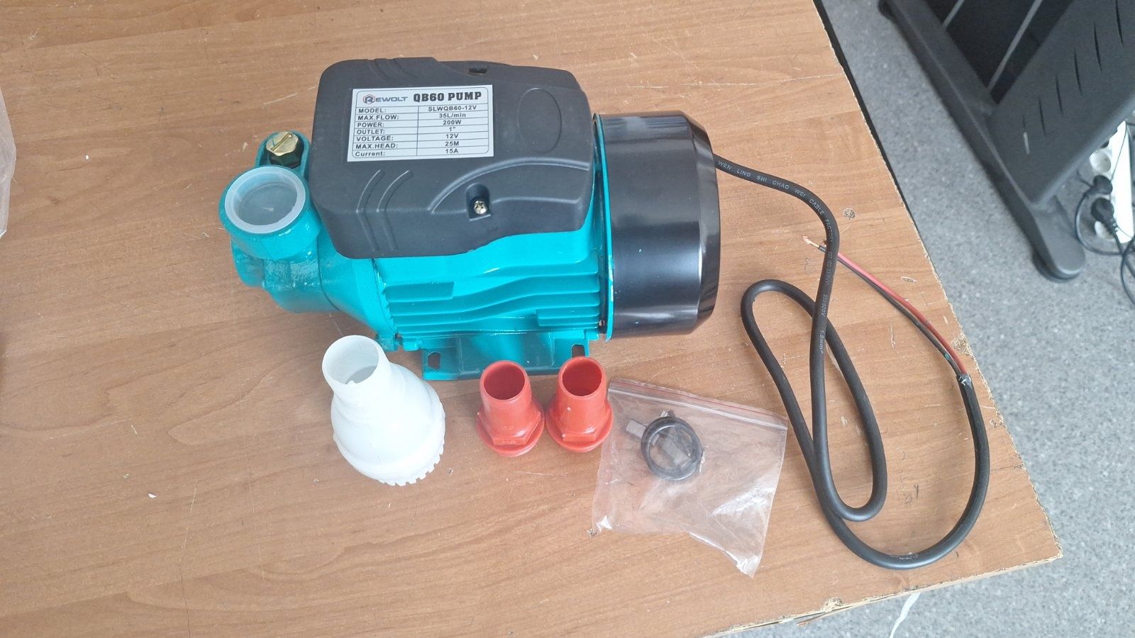 Насос для перекачки води, помпа 12в для перекачування воды, 12v. 200вт